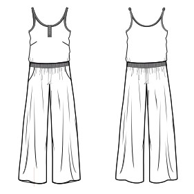 Fashion sewing patterns for LADIES One-Piece Jumpsuit 9056